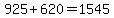 925%2B620=1545