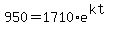 950=1710%2Ae%5E%28kt%29