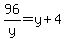 96%2Fy=y%2B4