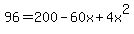 96=200-60x%2B4x%5E2