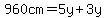 960cm=5y%2B3y
