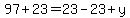 97%2B23+=+23-23+%2B+y
