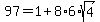 97=+1%2B8%2A6%2Asqrt%284%29