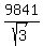 9841%2Fsqrt%283%29