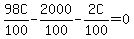 98C%2F100-2000%2F100-2C%2F100+=+0