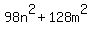 98n%5E2+%2B+128m%5E2