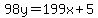 98y=199x%2B5