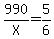 990%2FX+=+5%2F6