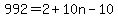 992=2%2B10n-10