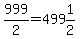 999%2F2=499%261%2F2