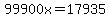 99900x=17935