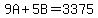 9A%2B5B=3375