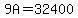 9A=32400