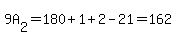 9A%5B2%5D=180%2B1%2B2-21=162