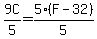 9C%2F5=5%28F-32%29%2F5