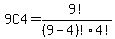 9C4=9%21%2F%289-4%29%214%21
