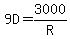9D=3000%2FR