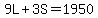 9L%2B3S=1950