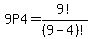 9P4+=+9%21%2F%289-4%29%21
