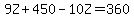 9Z%2B450-10Z=360