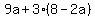 9a%2B3%288-2a%29