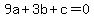9a%2B3b%2Bc=0