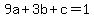 9a%2B3b%2Bc=1