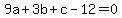9a%2B3b%2Bc-12=0