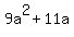 9a%5E2%2B11a
