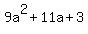 9a%5E2%2B11a%2B3