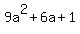 9a%5E2%2B6a%2B1