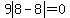 9abs%288-8%29=0