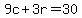 9c%2B3r=30