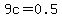 9c=0.5