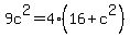 9c%5E2=4%2816%2Bc%5E2%29