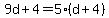 9d%2B4=5%2A%28d%2B4%29
