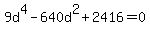 9d%5E4-640d%5E2%2B2416=0