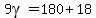 9gamma=180%2B18