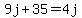 9j%2B35=4j