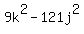 9k%5E2-121j%5E2