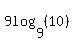 9log%289%2C%2810%29%29