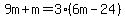 9m%2Bm=3%286m-24%29