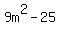 9m%5E2-25