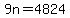 9n=4824