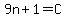 9n+%2B+1+=+C