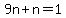 9n+%2B+n+=+1
