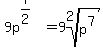 9p%5E%287%2F2%29+=+9root%282%2C+p%5E7%29