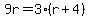 9r=3%28r%2B4%29