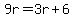9r=3r%2B6