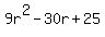9r%5E2-30r%2B25